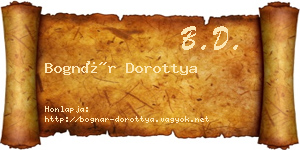 Bognár Dorottya névjegykártya
