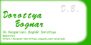 dorottya bognar business card