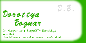 dorottya bognar business card